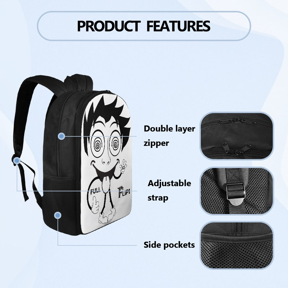 Mochila Escolar - Moda - 2025 **FLIPI FULL 3D** | Universitaria Duradera de Poliéster 600D | Ideal para Ocio y Deportes al Aire Libre | Envío Gratis en **FLIPISHOP.COM**