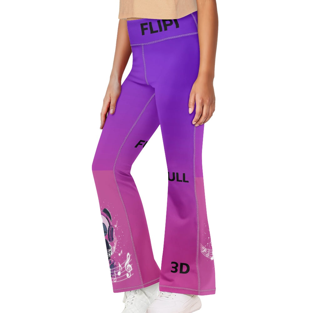 Pantalones de Yoga Acampanados para Niñas | Moda **FLIPI FULL 3D** 2025 | Envío Gratis en **FLIPISHOP.COM**