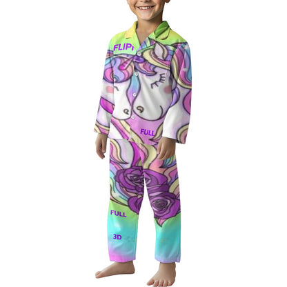 Conjunto de pijama | Manga Larga con Botones para Niños Unisex **FLIPI FULL 3D** | Comodidad Nocturna | Envíos Gratis **FLIPISHOP.COM**