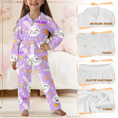 Conjunto de Pijama | Manga Larga con Botones para Niños Unisex **FLIPI FULL 3D** | Comodidad Nocturna | Envíos Gratis **FLIPISHOP.COM**