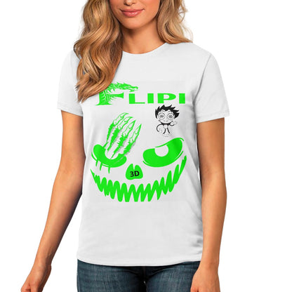 Camiseta Blanca Algodón Personalizadas **FLIPI FULL 3D** | Moda 2025 | Envío Gratis en **FLIPISHOP.COM**