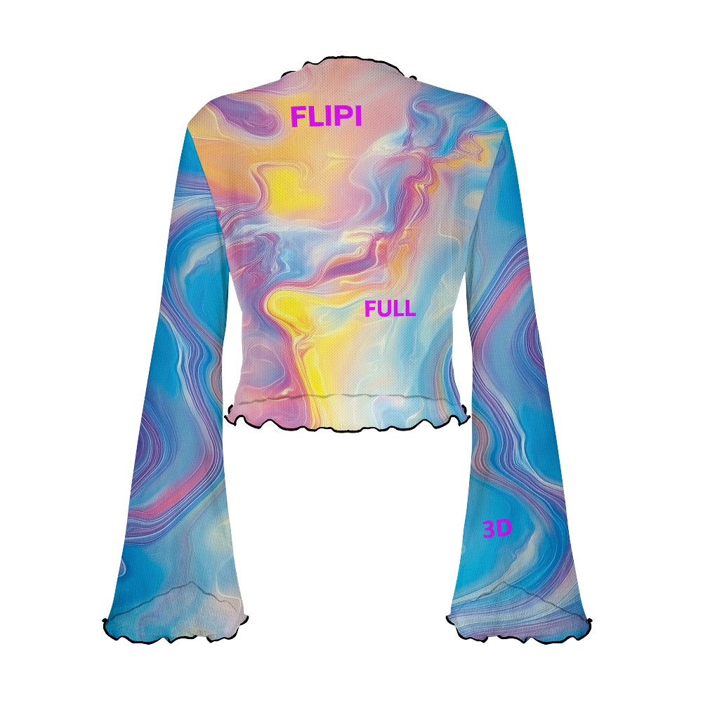 Blusa de Manga Acampanada para Mujer | Moda Elegante **FLIPI FULL 3D** 2025 | Envíos Gratis en **FLIPISHOP.COM**