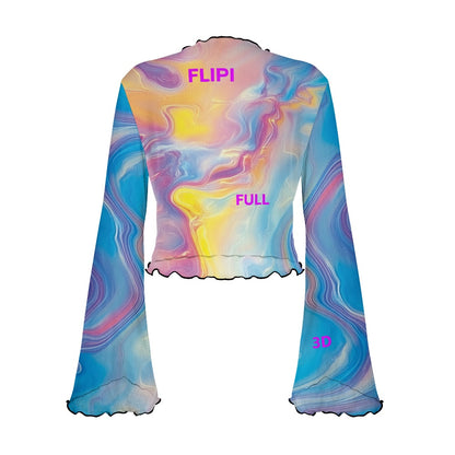 Blusa de Manga Acampanada para Mujer | Moda Elegante **FLIPI FULL 3D** 2025 | Envíos Gratis en **FLIPISHOP.COM**