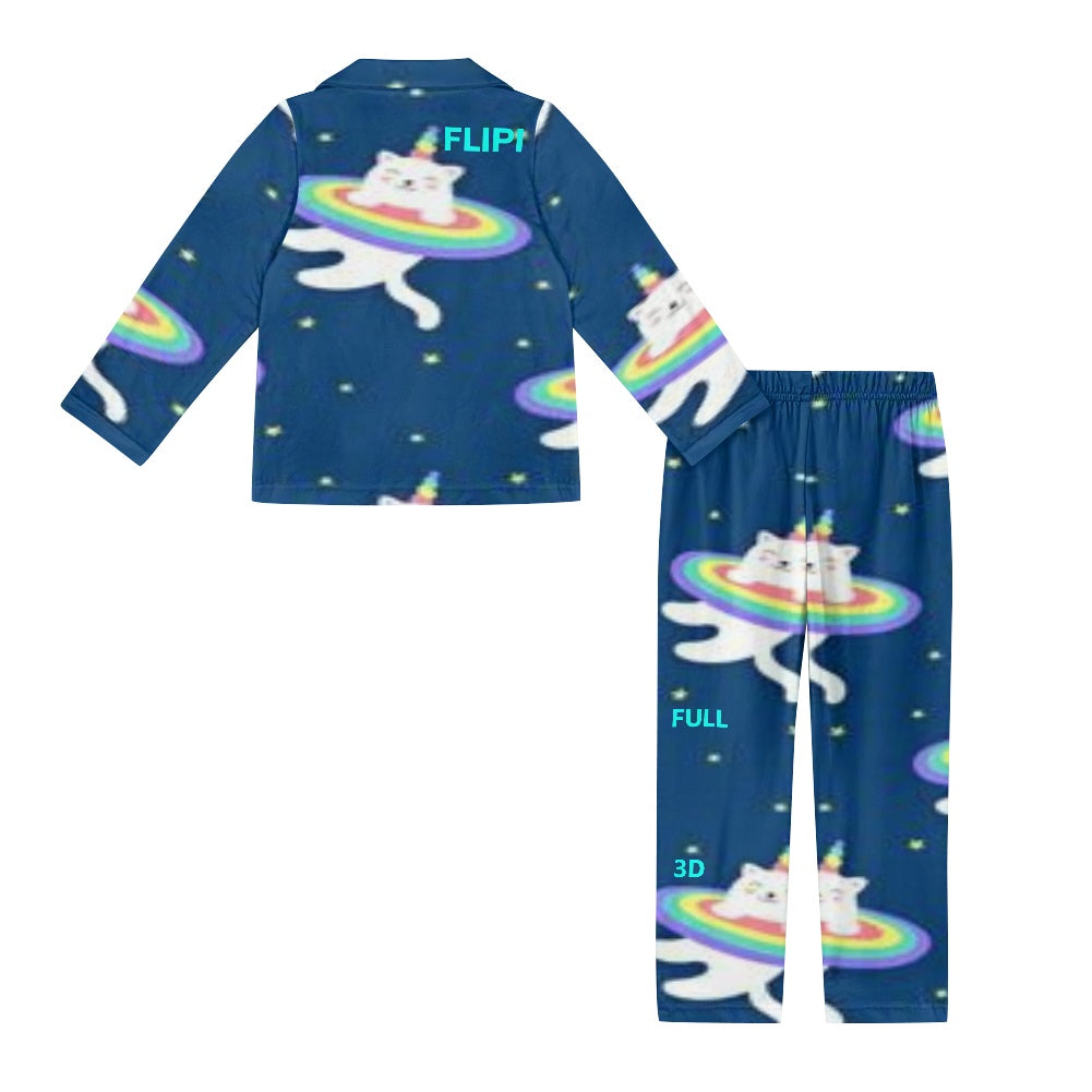 Conjunto de pijama | Manga Larga con Botones para Niños Unisex **FLIPI FULL 3D** | Comodidad Nocturna | Envíos Gratis **FLIPISHOP.COM**