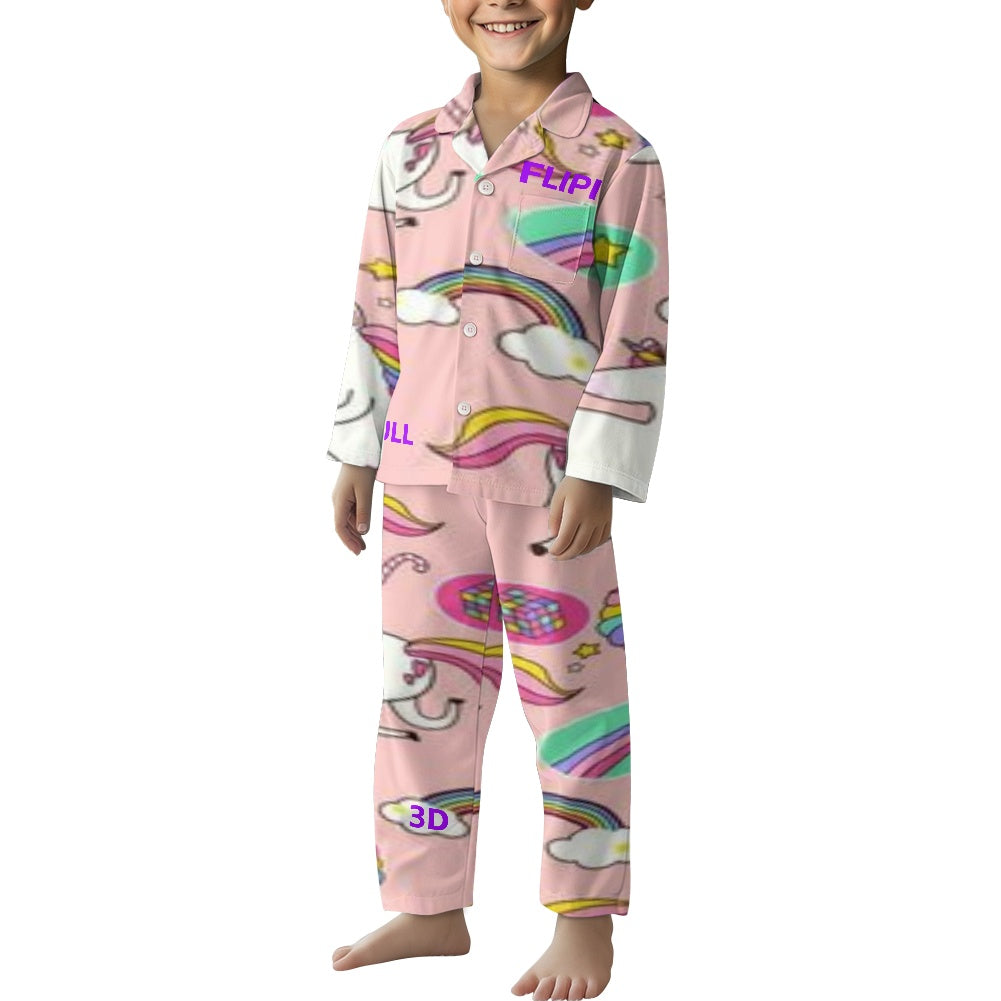 Conjunto de pijama | Manga Larga con Botones para Niños Unisex **FLIPI FULL 3D** | Comodidad Nocturna | Envíos Gratis **FLIPISHOP.COM**