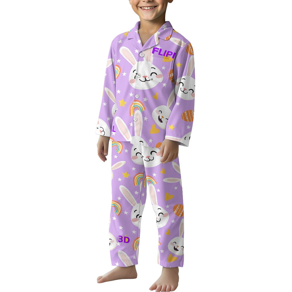 Conjunto de Pijama | Manga Larga con Botones para Niños Unisex **FLIPI FULL 3D** | Comodidad Nocturna | Envíos Gratis **FLIPISHOP.COM**