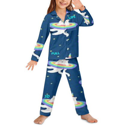 Conjunto de pijama | Manga Larga con Botones para Niños Unisex **FLIPI FULL 3D** | Comodidad Nocturna | Envíos Gratis **FLIPISHOP.COM**