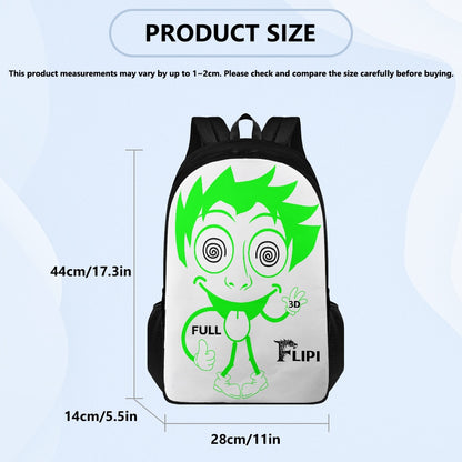 Mochila Escolar - Moda - 2025 **FLIPI FULL 3D** | Universitaria Duradera de Poliéster 600D | Ideal para Ocio y Deportes al Aire Libre | Envío Gratis en **FLIPISHOP.COM**