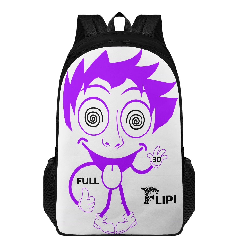 Mochila Escolar - Moda - 2025 **FLIPI FULL 3D** | Universitaria Duradera de Poliéster 600D | Ideal para Ocio y Deportes al Aire Libre | Envío Gratis en **FLIPISHOP.COM**