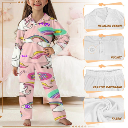 Conjunto de pijama | Manga Larga con Botones para Niños Unisex **FLIPI FULL 3D** | Comodidad Nocturna | Envíos Gratis **FLIPISHOP.COM**