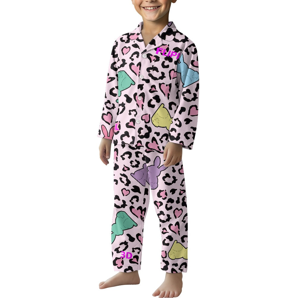 Conjunto de pijama | Manga Larga con Botones para Niños Unisex **FLIPI FULL 3D** | Comodidad Nocturna | Envíos Gratis **FLIPISHOP.COM**